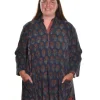 Lea. Double Pocket Tunic With Akola Handblock Print In Organic Cotton.