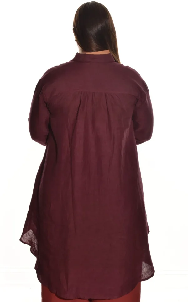 Lea. Shirt Dress In Medium Weight Linen.