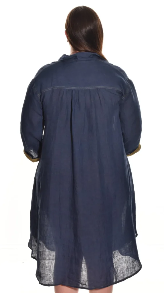 Lea. Shirt Dress In Medium Weight Linen.