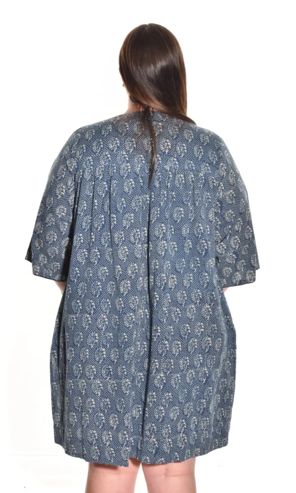 Lea. The Crossover Dress With Handblock Print In Organic Cotton.