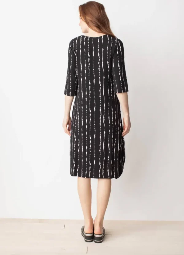 Liv By Habitat. Arthouse Knit Striped Ruched Dress.