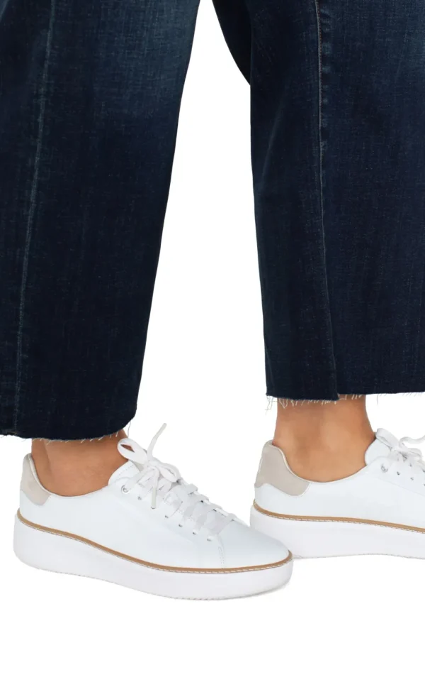 Liverpool Jeans. Stride Hi-Rise Crop With Wide Cut Hem.