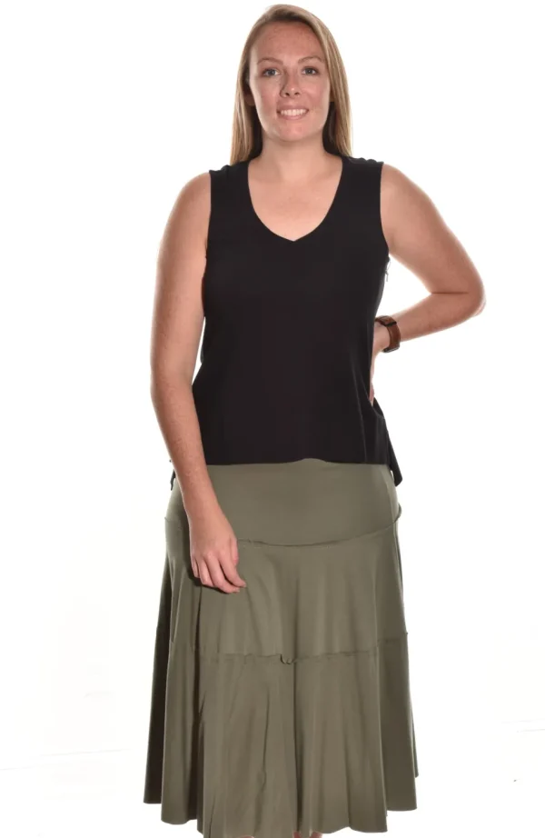 Necessitees. Long Tiered Skirt.