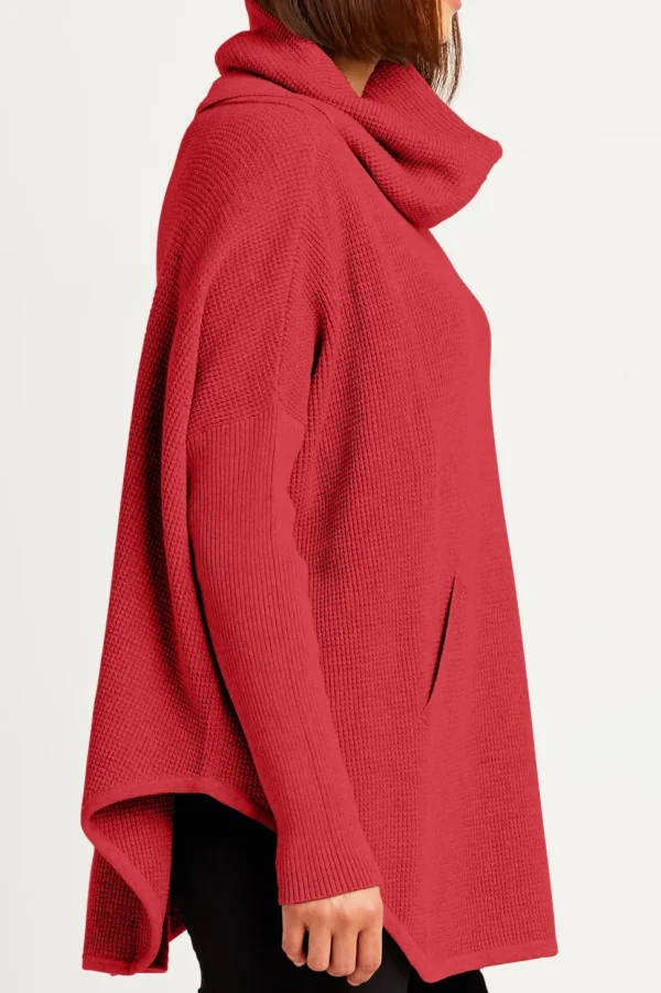 Planet. Pima Cotton Waffle Cowl Sweater.