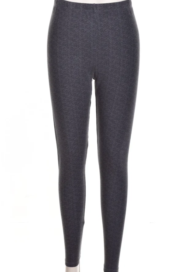 Prairie Cotton. Herringbone High Rise Legging. Deepwater.