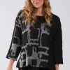 Sydney Project. Crinkle Geo Contrast Tunic.