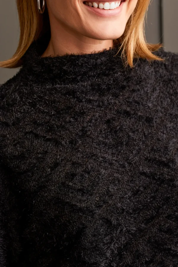 Tribal. Funnel Neck Dolman Top.