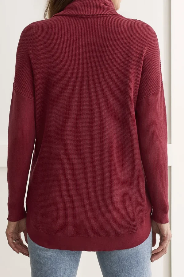 Tribal. Long Sleeve Cowl Neck Sweater.