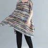 Vanite Couture. Earthy Multi Color Tunic.
